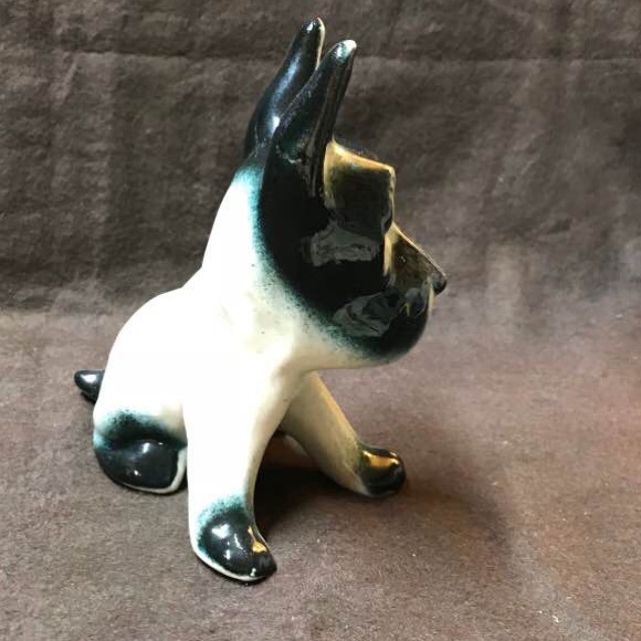 Vintage figurine of adorable black and white dog - Picture 3 of 8